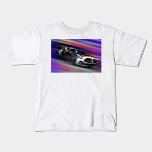 Speeding Mercedes AMG GT4 Kids T-Shirt